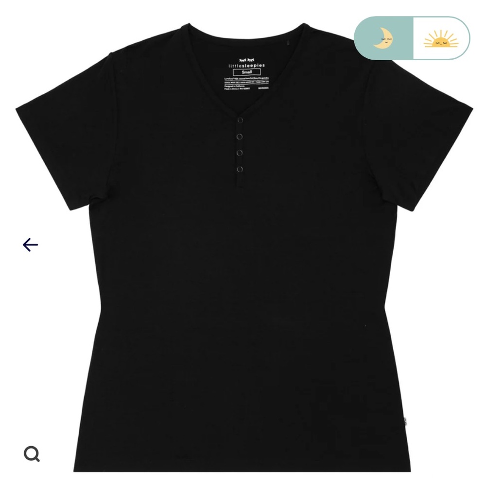 Little Sleepies Black Pajama Top